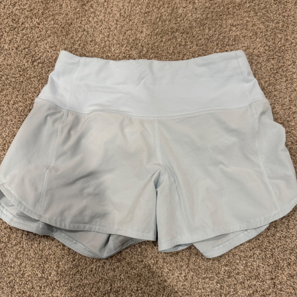 Lululemon Speed Up High-Rise Lined Short 4" Baby Blue Size 2 Running Shorts